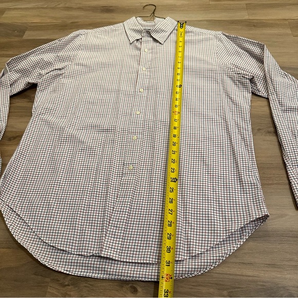 (SOLD) Ralph Lauren Men’s L Plaid Red Navy Button down Long sleeve - Picture 7 of 7